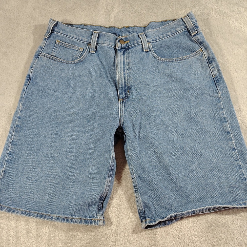 Carhartt Blue Jean Shorts Men 38/10 Western Country Hip Hop Farmer 90's Classic